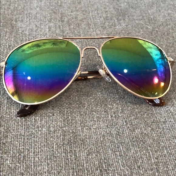 Call It Spring Accessories - Rainbow lense aviators